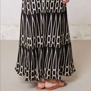Anthropologie Alopa Silk Maxi Skirt